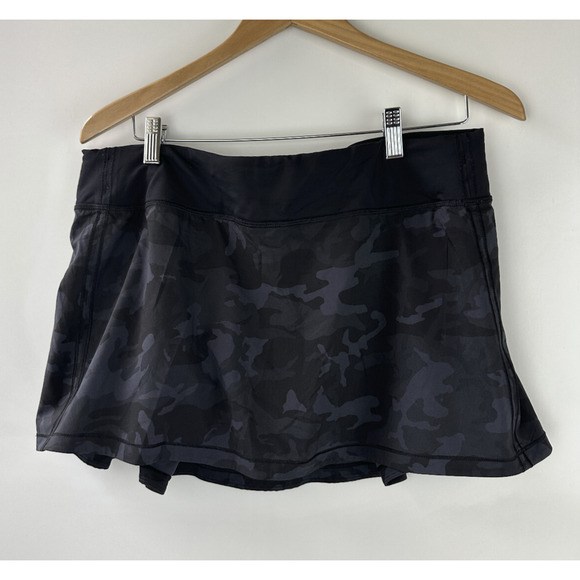 Lululemon Pace Rival Skirt Shorts Skort No Panels Camo Golf Pickleball Size 12 - Picture 3 of 15